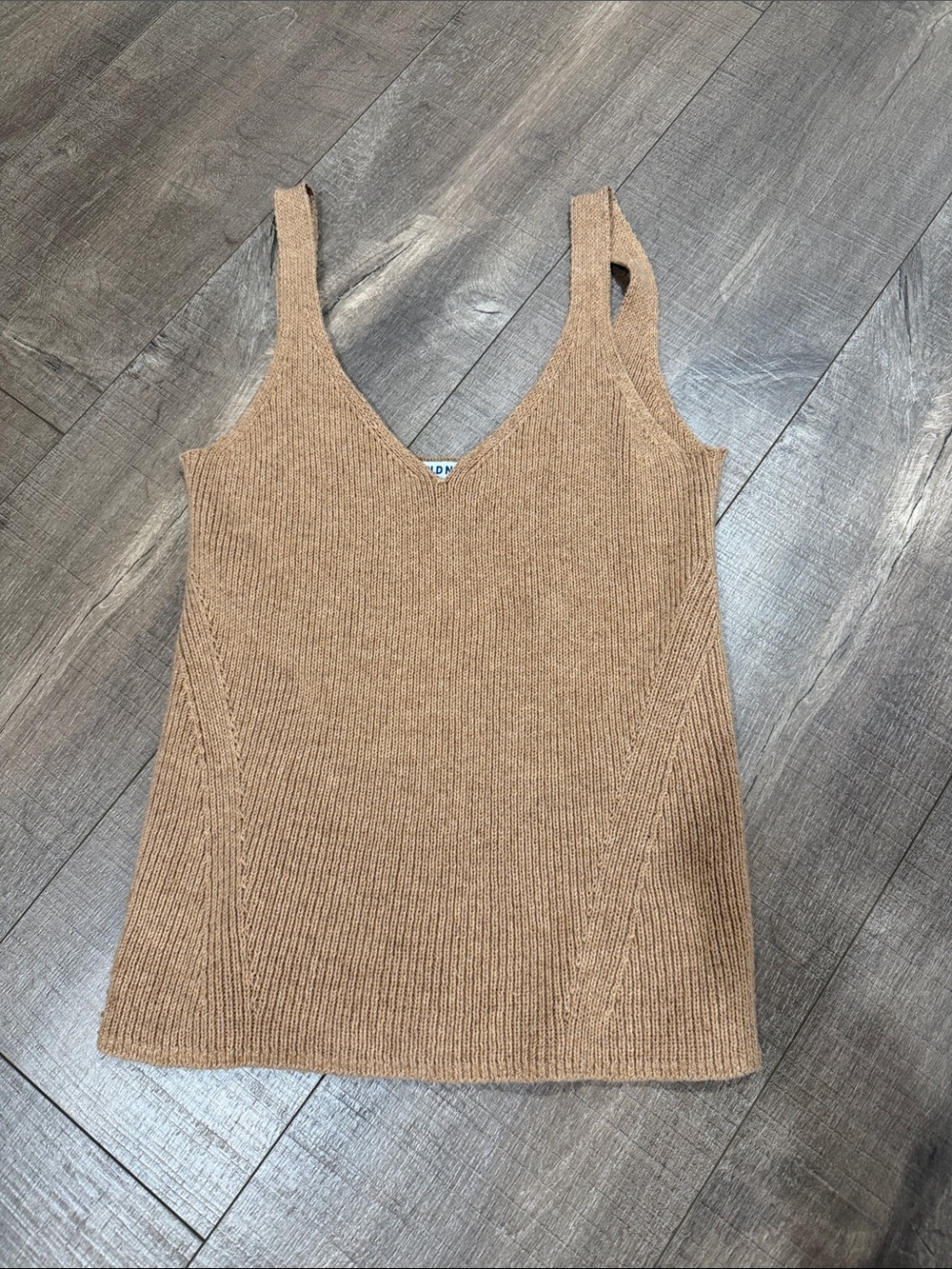 Old Navy Camel Ribbed Knit Tank Top